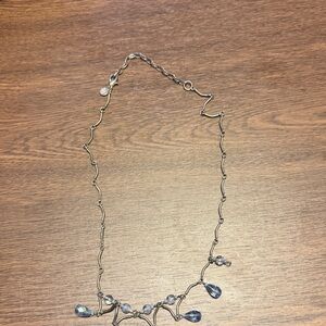 Elegant Silver Necklace with Blue Accents
